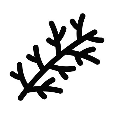 Taze rezene dalı, bitki bitkisi ikonu, beyaz arkaplanda izole edilmiş dereotu ot vektör tasarımı