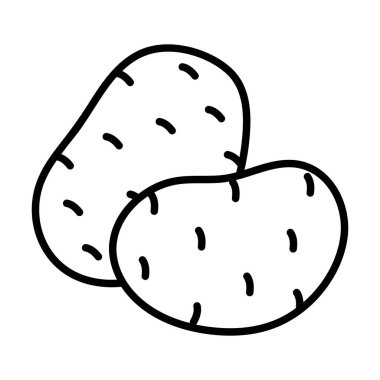 Güzel dizayn edilmiş patates vektörü, vektör kullanmaya hazır.
