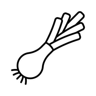 Pırasalı sebze vektör tasarımı, mobil uygulamalarda, web sitelerinde ve tüm dijital baskı platformlarında kullanılmaya hazır