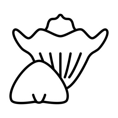 Su caltrop fındık simgesi tasarımı modern ve modaya uygun, premium kullanıma hazır