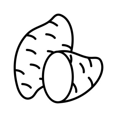 Tatlı patates vektör tasarımı, sağlıklı ve organik gıda