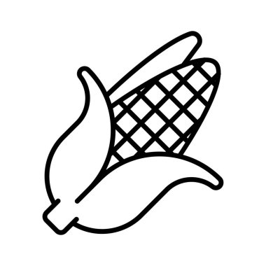 Kullanıma hazır mısırın güzel simgesi, sağlıklı yiyecek.