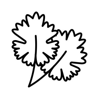 Kişniş tasarım tarzında şaşırtıcı simge, vektör kullanmaya hazır