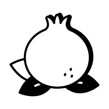 Nar aromalı meyve vektör tasarımı, organik ve sağlıklı meyve