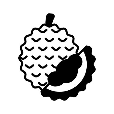 Durian meyve vektör tasarımı, şaşırtıcı simge tasarımı, Asya meyvesi