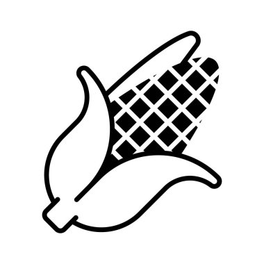 Kullanıma hazır mısırın güzel simgesi, sağlıklı yiyecek.