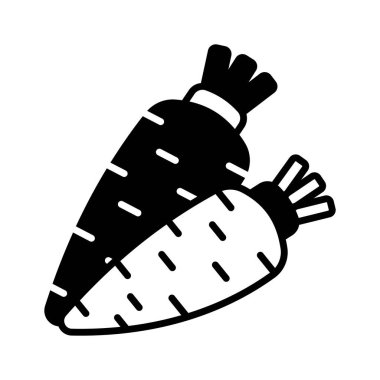 Taze doğa organik bitki kökü, sağlıklı yiyecek, Daikon 'un birinci sınıf ikonu.