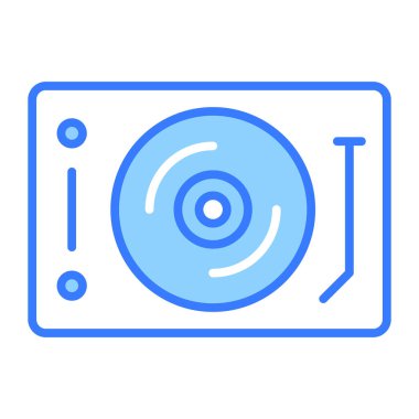 Modern tarzda inanılmaz bir vinil çalar ikonu.