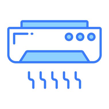 Moda tarzında elektrik klima vektörü, düzenlenebilir simge.