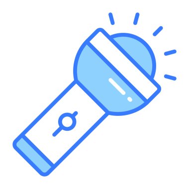 Meşale ve taşınabilir meşale ışığı simgesinin en iyi vektörü.