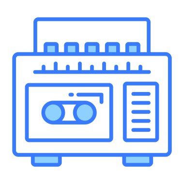 Kaset oynatıcı simgesi modada, düzenlenebilir vektör.