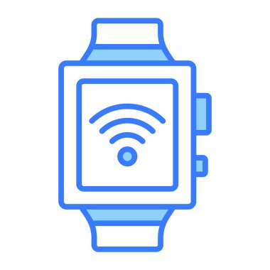 Akıllı saat vektör tasarımı, giyilebilir teknoloji simgesi.