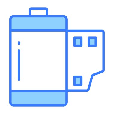 Film rulosunun kişiselleştirilebilir simgesi, film yapımı aksesuar.