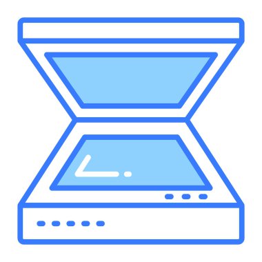 Tarama makinesinin moda simgesi, tarayıcı vektör tasarımı.