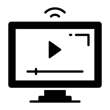 Düzenlenebilir biçimdeki akıllı televizyonun bu güzel simgesini işaretleyin.