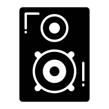 Modern ve modaya uygun olarak ses hoparlörü vektör tasarımı.