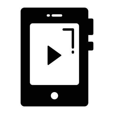 Mobil vektör tasarımı moda biçimi, düzenlenebilir simge.