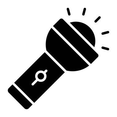 Meşale ve taşınabilir meşale ışığı simgesinin en iyi vektörü.