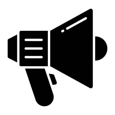 Bu güzel hazırlanmış megafon vektörünü tut, düzenlenebilir simge.