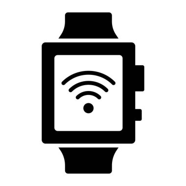 Akıllı saat vektör tasarımı, giyilebilir teknoloji simgesi.