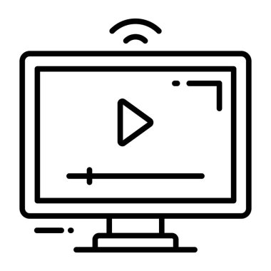 Düzenlenebilir biçimdeki akıllı televizyonun bu güzel simgesini işaretleyin.