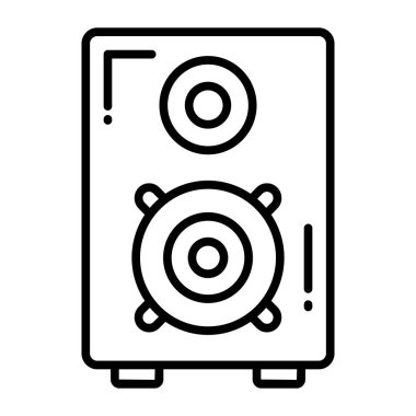Modern ve modaya uygun olarak ses hoparlörü vektör tasarımı.