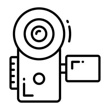 Kullanışlı kamera vektör tasarımı, video kamera simgesi.