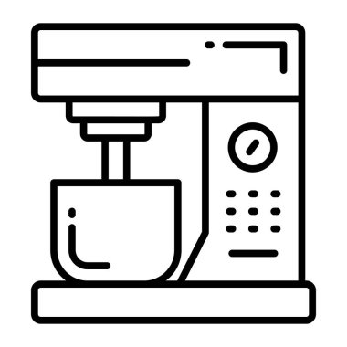 Modern ve modaya uygun kahve karıştırıcı vektör tasarımı.