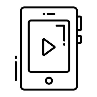 Mobil vektör tasarımı moda biçimi, düzenlenebilir simge.