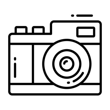 Düzenlenebilir biçimdeki dijital kamera vektörü, fotoğraf ekipmanı.