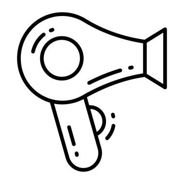 Saç kurutma makinesi simgesi, düzenlenebilir vektör tasarımı.