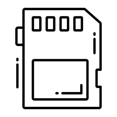 Modern ve modaya uygun hafıza kartı vektör tasarımı.