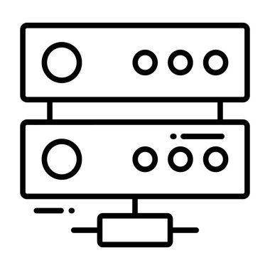 Modern stilde veri sunucusunun şaşırtıcı bir vektörü, simgeyi kullanması kolay.