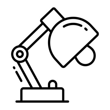 Masa lambasının kişiselleştirilebilir simgesi, katlanabilir lamba vektörü.