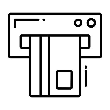 ATM ve premium simgesinin modaya uygun vektör tasarımı.