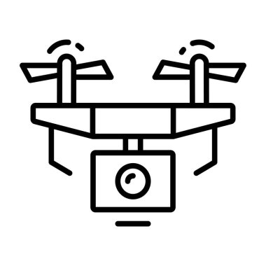Drone kameranın güzel tasarlanmış vektörü, drone kameranın düzenlenebilir simgesi.