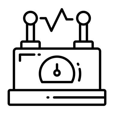 Taşınabilir bataryanın iyi tasarlanmış vektörü, şarj etmek için pil.