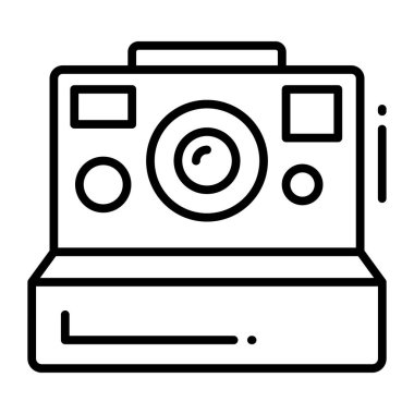 İnanılmaz bir kamera ikonu, fotoğraf çekimi ekipmanları..