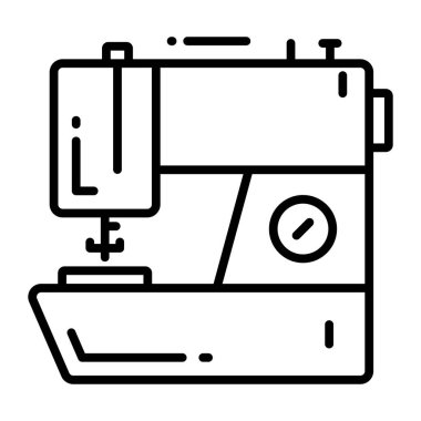 Modern biçimdeki makine vektör tasarımı, premium simgesi.