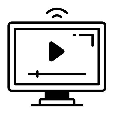 Düzenlenebilir biçimdeki akıllı televizyonun bu güzel simgesini işaretleyin.