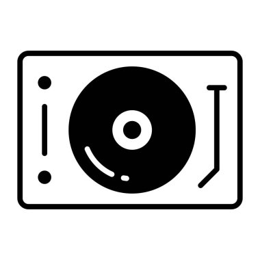 Modern tarzda inanılmaz bir vinil çalar ikonu.