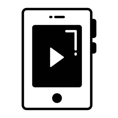 Mobil vektör tasarımı moda biçimi, düzenlenebilir simge.