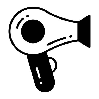 Saç kurutma makinesi simgesi, düzenlenebilir vektör tasarımı.