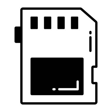 Modern ve modaya uygun hafıza kartı vektör tasarımı.