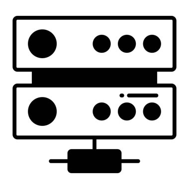 Modern stilde veri sunucusunun şaşırtıcı bir vektörü, simgeyi kullanması kolay.