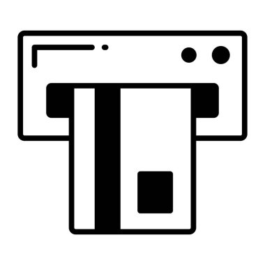 ATM ve premium simgesinin modaya uygun vektör tasarımı.