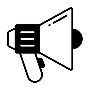 Bu güzel hazırlanmış megafon vektörünü tut, düzenlenebilir simge.