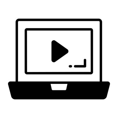 Dizüstü bilgisayarın düzenlenebilir vektör tasarımı, elektronik aygıt.