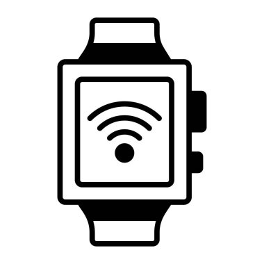 Akıllı saat vektör tasarımı, giyilebilir teknoloji simgesi.