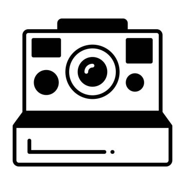 İnanılmaz bir kamera ikonu, fotoğraf çekimi ekipmanları..